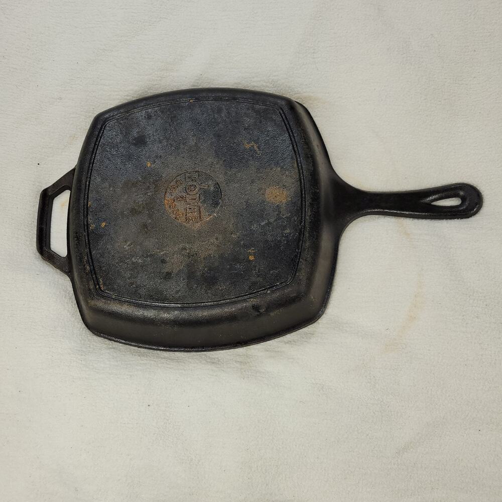 Lodge Pan Cast Iron Square Grill Pans 10 1/2” & Handle USA 289X Kitchen L8SGP - Picture 11 of 15